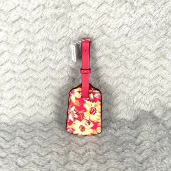 NWT Coach 4114 Luggage Tag in Vintage Daisy Script Print - Picture 2 of 5